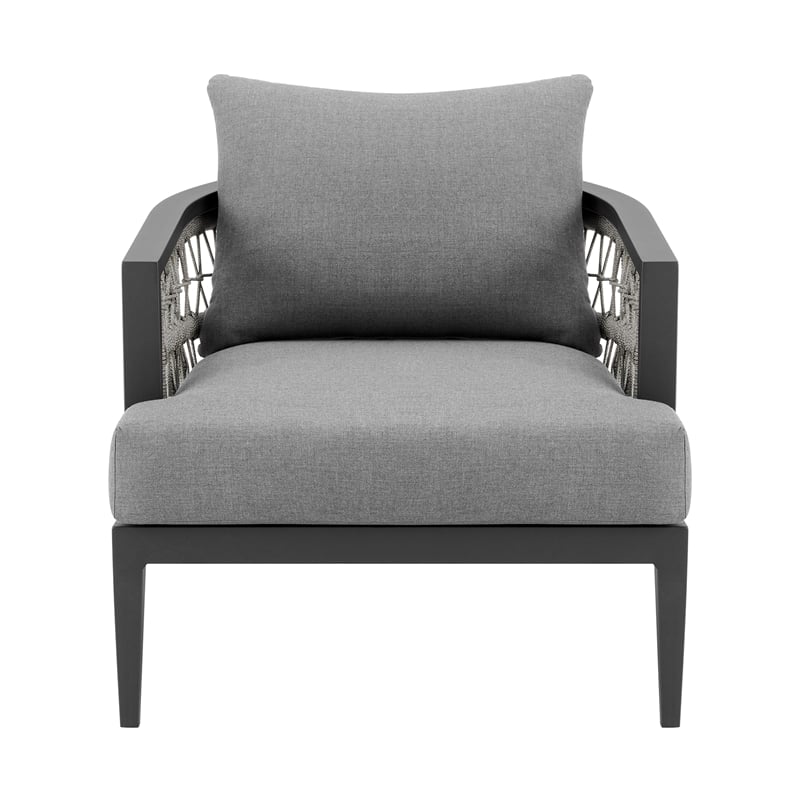 Zella Outdoor Patio Armchair in Aluminum