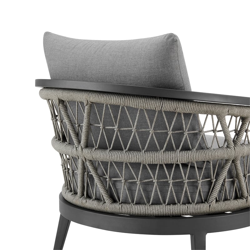 Zella Outdoor Patio Armchair in Aluminum
