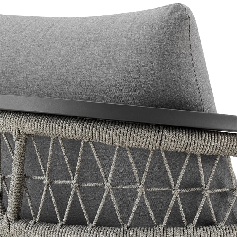 Zella Outdoor Patio Armchair in Aluminum