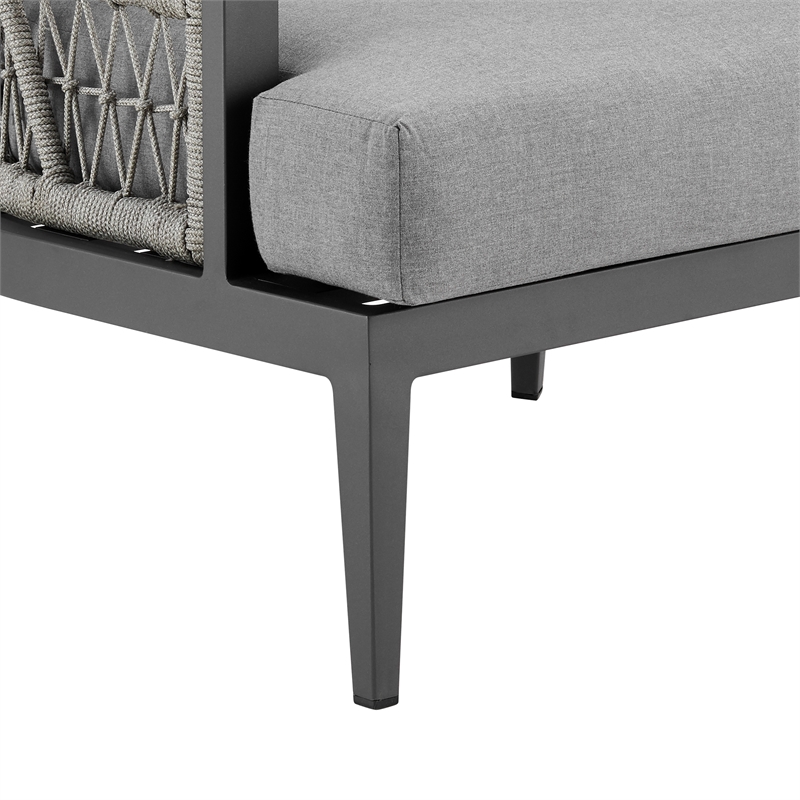 Zella Outdoor Patio Armchair in Aluminum