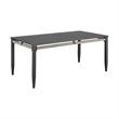 Zella Rectangular Dining Table in Aluminum