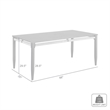 Zella Rectangular Dining Table in Aluminum