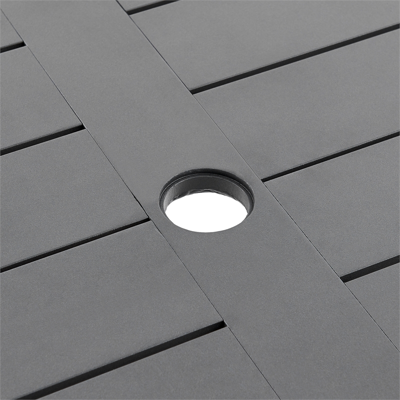 Zella Rectangular Dining Table in Aluminum