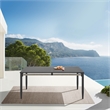 Zella Rectangular Dining Table in Aluminum