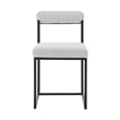 Joana Anastasia 5 Piece Round Dining Set with Light Gray Fabric