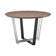 Joana Anastasia 5 Piece Round Dining Set with Light Gray Fabric