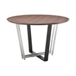 Joana Anastasia 5 Piece Round Dining  Set with Light Gray Faux Leather