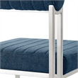 Joana Anastasia 5 Piece Round Dining Set with Blue Fabric