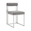 Joana Anastasia 5 Piece Round Walnut Dining Set Light Gray Fabric