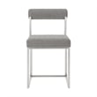Joana Anastasia 5 Piece Round Walnut Dining Set Light Gray Fabric