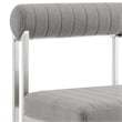 Joana Anastasia 5 Piece Round Walnut Dining Set Light Gray Fabric