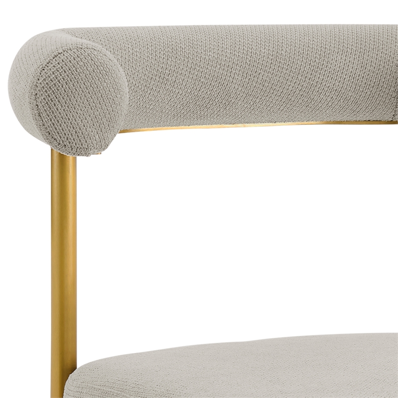 Veronica Shannon 5 Piece Round Dining Set with Taupe Fabric