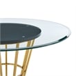 Veronica Shannon 5 Piece Round Dining Set with Taupe Fabric