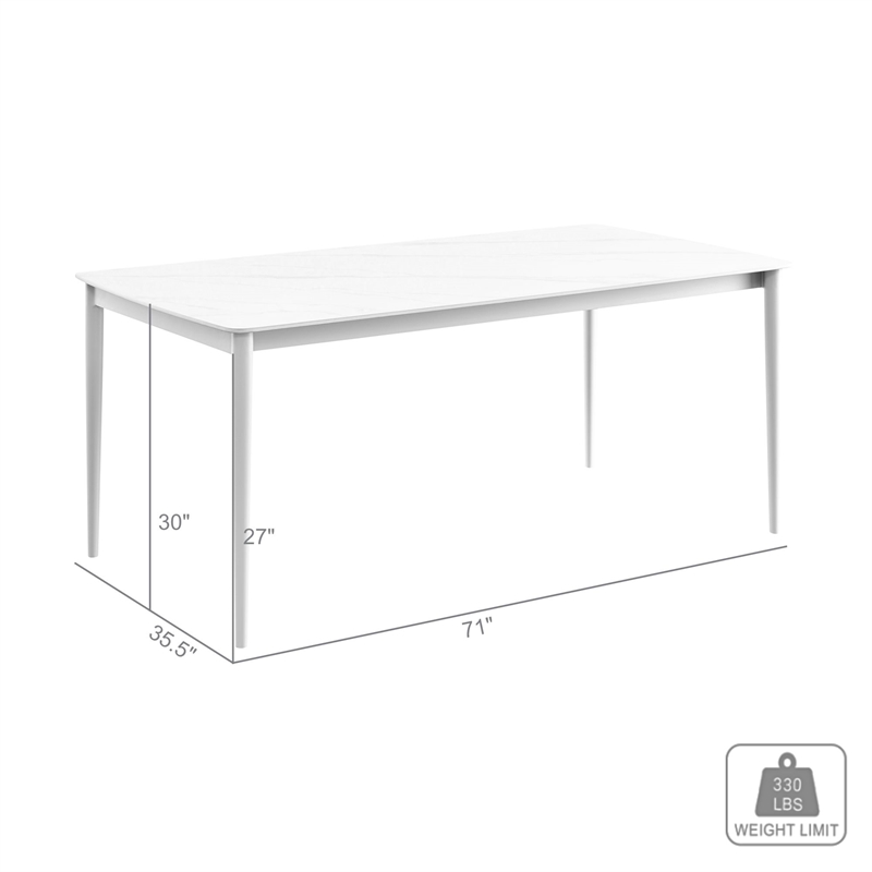 Rhodes Outdoor Patio Rectangular Dining Table