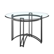 Tibet 5 Piece Dining Set with Round Tabletop and Faux Leather Rolling Chairs