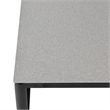 Crown Aluminum and Teak Wood Outdoor Coffee Table in Black