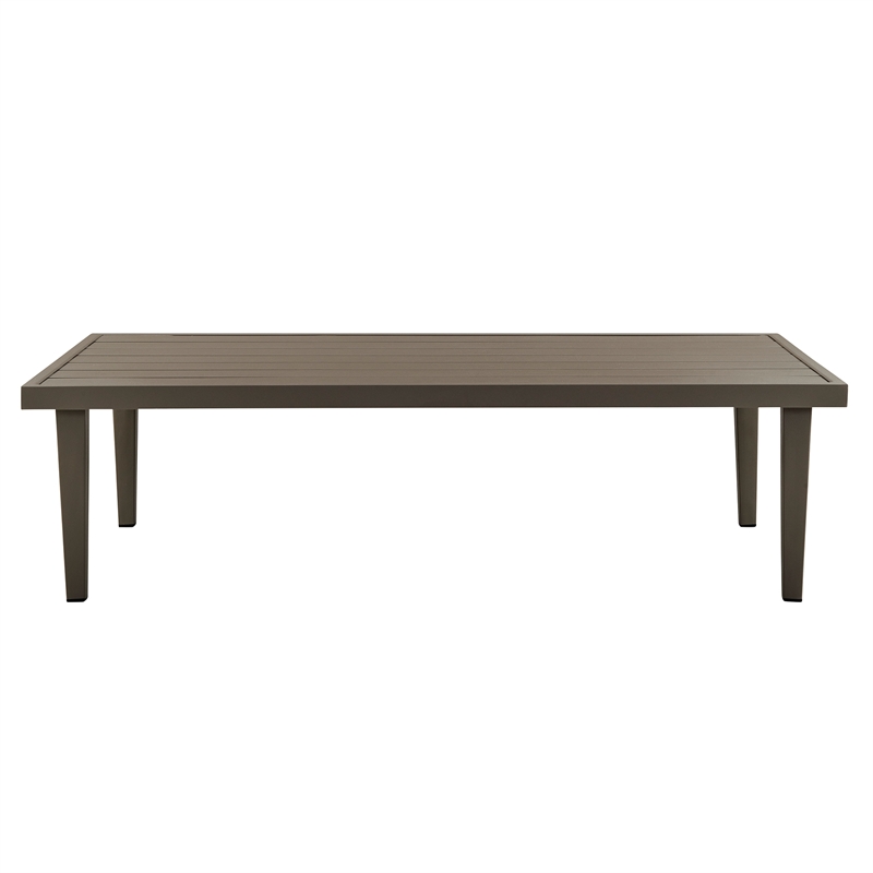 Grenada Aluminum Outdoor Coffee Table in Brown