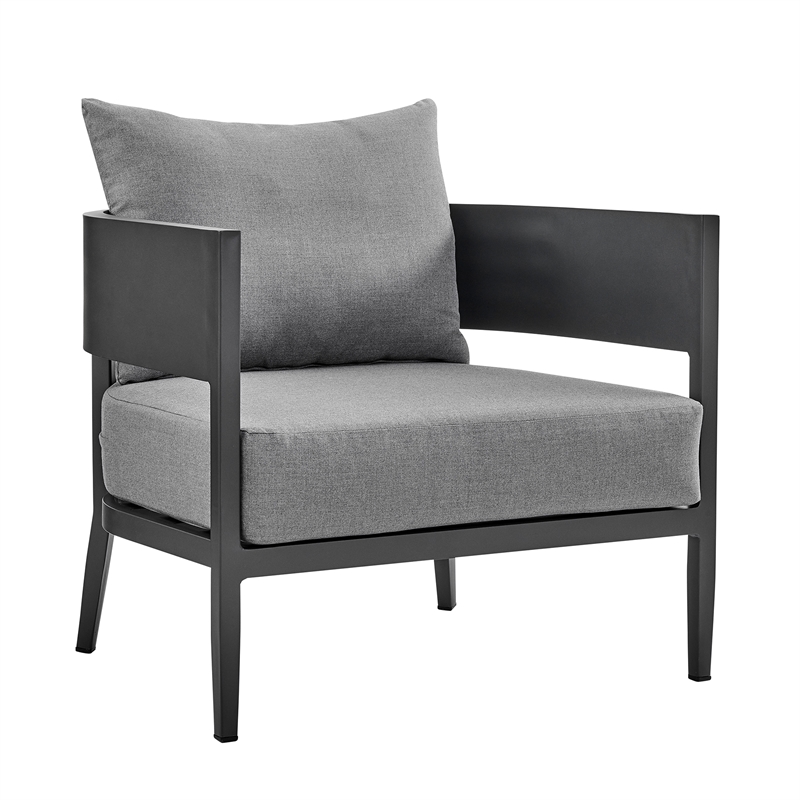 Menorca Aluminum Outdoor Chair in Dark Gray