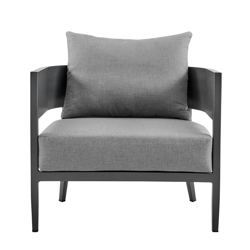 Menorca Aluminum Outdoor Chair in Dark Gray