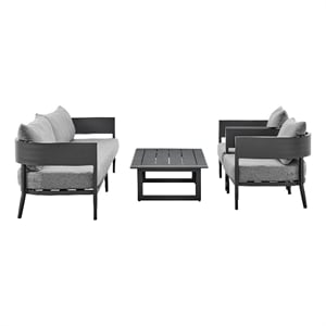 Menorca Aluminum Outdoor Chair in Dark Gray