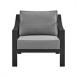 Koda Aluminum Outdoor Chair in Black and Dark Gray