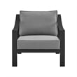 Koda Aluminum Outdoor Chair in Black and Dark Gray