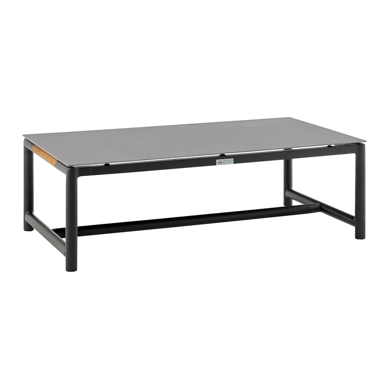 Grenada Wicker and Aluminum Outdoor Sofa in Brown with Gray Cushions