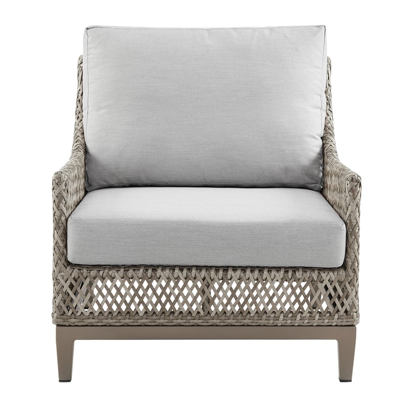 Mareike Aluminum and Rope Outdoor Sofa in Brown