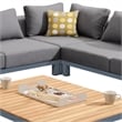 Menorca Aluminum Outdoor Coffee Table in Dark Gray