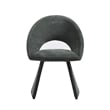 Angelina Modern Curved Back Forest Green Upholstered Dining Chair - Set of 4