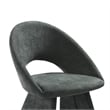 Angelina Modern Curved Back Forest Green Upholstered Dining Chair - Set of 4