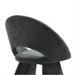 Angelina Modern Curved Back Forest Green Upholstered Dining Chair - Set of 4
