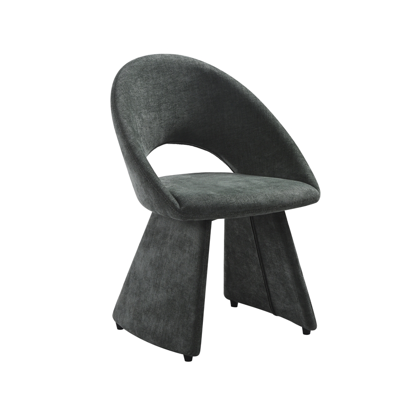 Angelina Modern Curved Back Forest Green Upholstered Dining Chair - Set of 6
