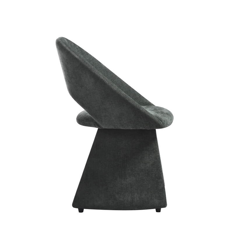 Angelina Modern Curved Back Forest Green Upholstered Dining Chair - Set of 6