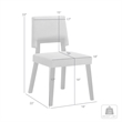 Channell Wood Dining Chair in Walnut Finish with Blue Fabric - Set of 6
