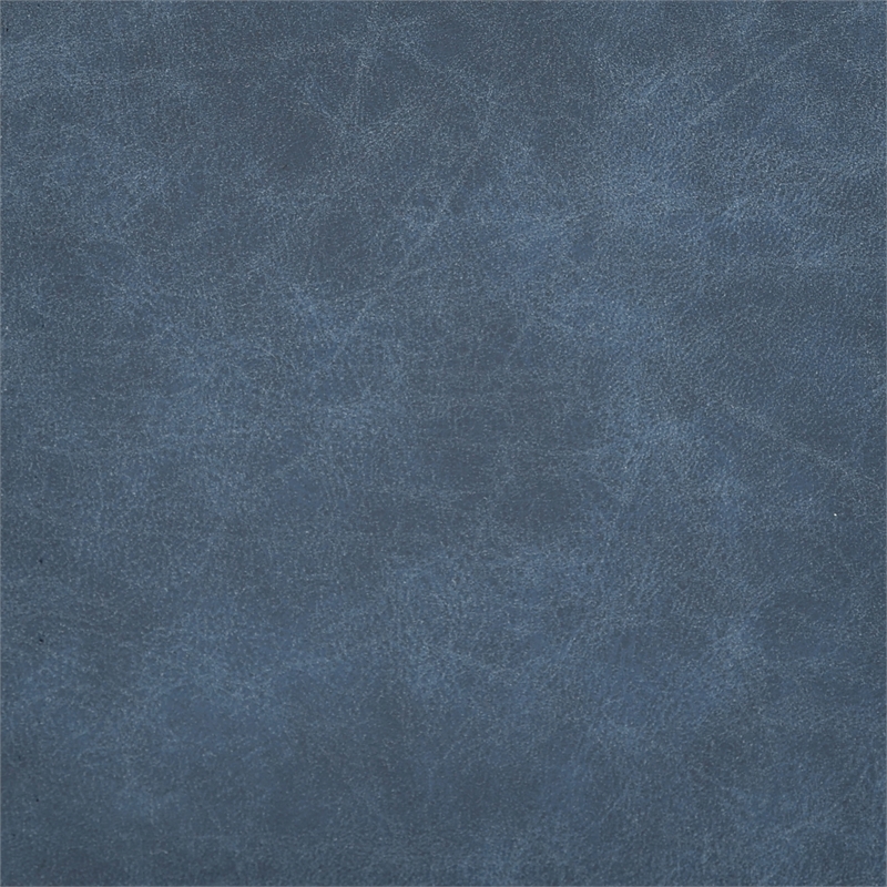 Vienna Counter Height Swivel Bar Stool with Vintage Blue Seat/Walnut- Set of 3