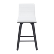Vienna Counter Height Swivel Bar Stool w/ Snow White Faux Leather/Black-Set of 4