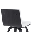 Vienna Counter Height Swivel Bar Stool w/ Snow White Faux Leather/Black-Set of 4