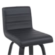 Vienna Counter Height Swivel Bar Stool w/ Black Faux Leather/Black - Set of 4
