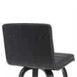 Vienna Counter Height Swivel Bar Stool w/ Black Faux Leather/Black - Set of 4