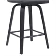 Vienna Counter Height Swivel Bar Stool w/ Black Faux Leather/Black - Set of 4