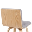 Vienna Swivel Bar Height Stool with Grey Seat/Oak Wood Frame- Set of 4