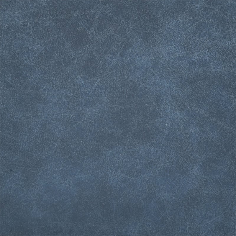 Vienna Swivel Bar Height Stool with Vintage Blue Seat and Walnut Wood- Set of 4