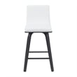 Vienna Counter Height Swivel Bar Stool w/ Snow White Faux Leather/Black-Set of 2