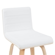Vienna Counter Height Swivel Bar Stool w/ White Faux Leather Seat & Oak-Set of 2