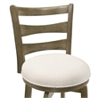 Melindra Swivel Wood Counter Height Bar Stool in Putty Brown/White - Set of 4