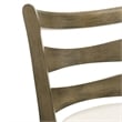 Melindra Swivel Wood Bar Height Bar Stool in Putty Brown/White Seat - Set of 4