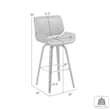 Tyler Counter Height Swivel Bar Stool w/ White Wash/Vintage Brown Seat- Set of 4