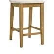 Annikah Wood Counter Height Kitchen Bar Stool in Amber/White Boucle - Set of 4