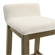 Annikah Wood Counter Height Bar Stool - Putty Brown/White Boucle Seat - Set of 2